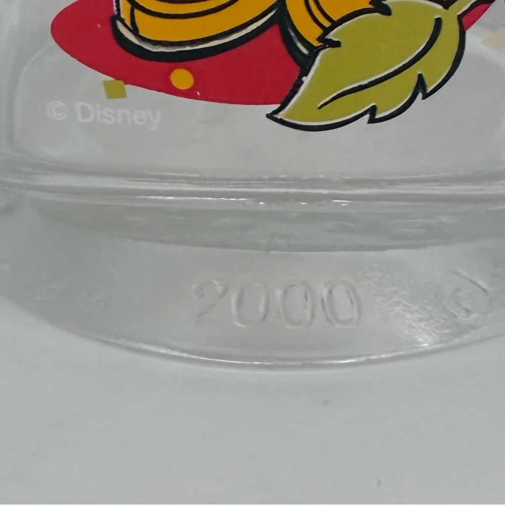 Set of 2 Vintage Disney Millenium 2000 Walt Disney World Commemorative Glasses